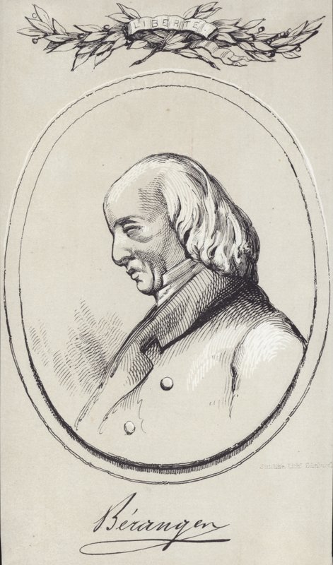 Portrét Pierre-Jean de Beranger od English School