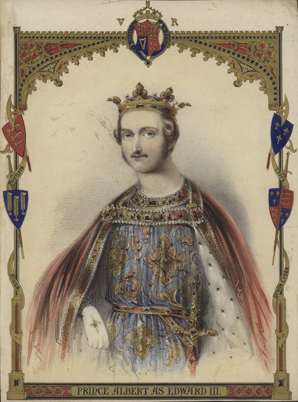 Portrét prince Alberta jako krále Edwarda III od English School