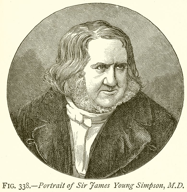 Portrét Sira Jamese Young Simpsona, M.D. od English School