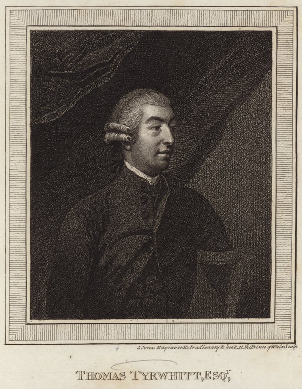 Portrét Thomase Tyrwhitta od English School