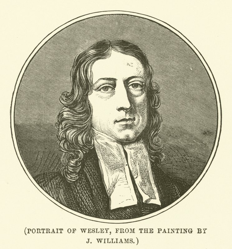 Portrét Wesleyho, z obrazu J Williamse (rytina) od English School