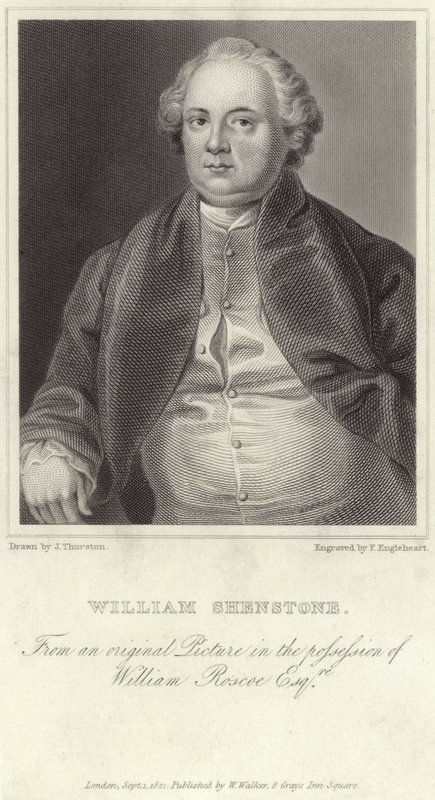 Portrét Williama Shenstonea od English School