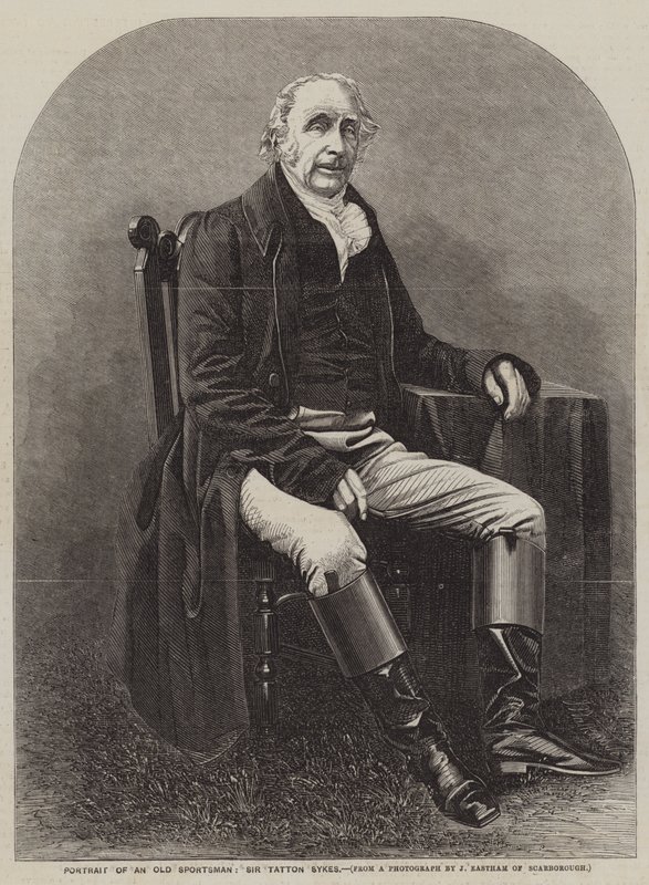Portrét starého sportovce, Sir Tatton Sykes (rytina) od English School