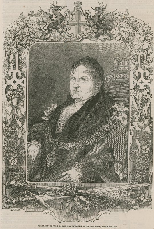 Portrét správného ctihodného Johna Johnsona, primátora od English School