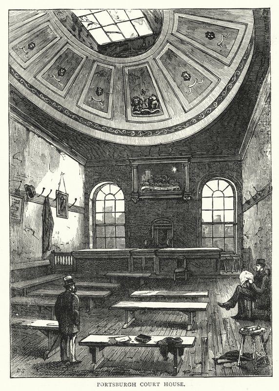 Portsburgh Court House (rytina) od English School