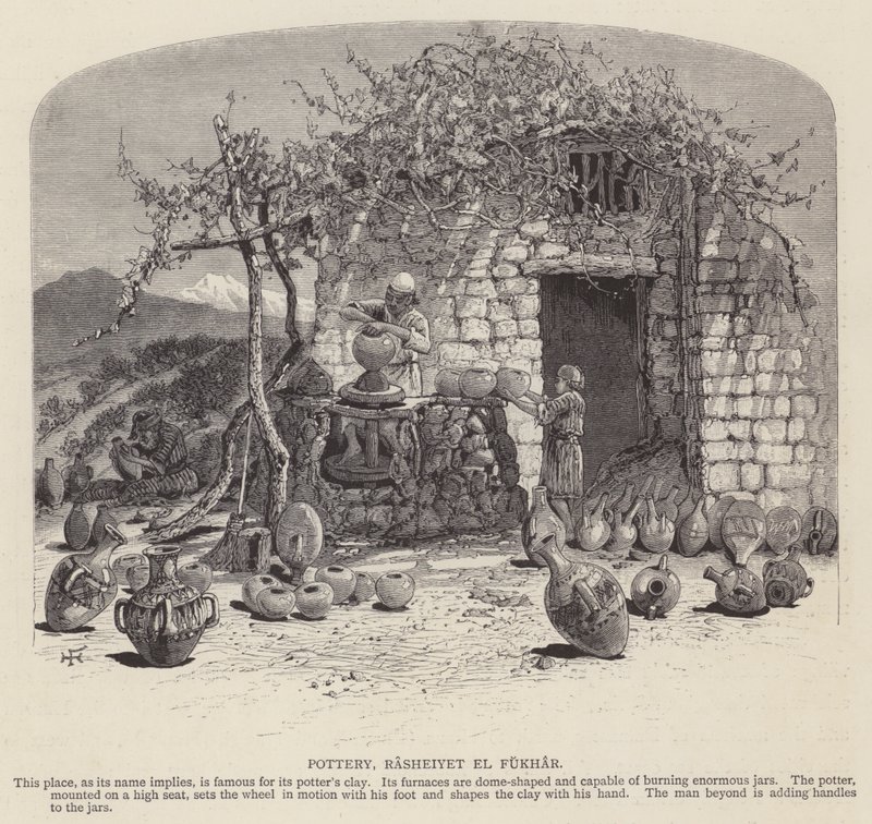 Keramika, Rasheiyet el Fukhar (rytina) od English School