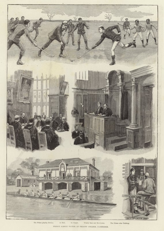 Prince Albert Victor na Trinity College v Cambridge od English School