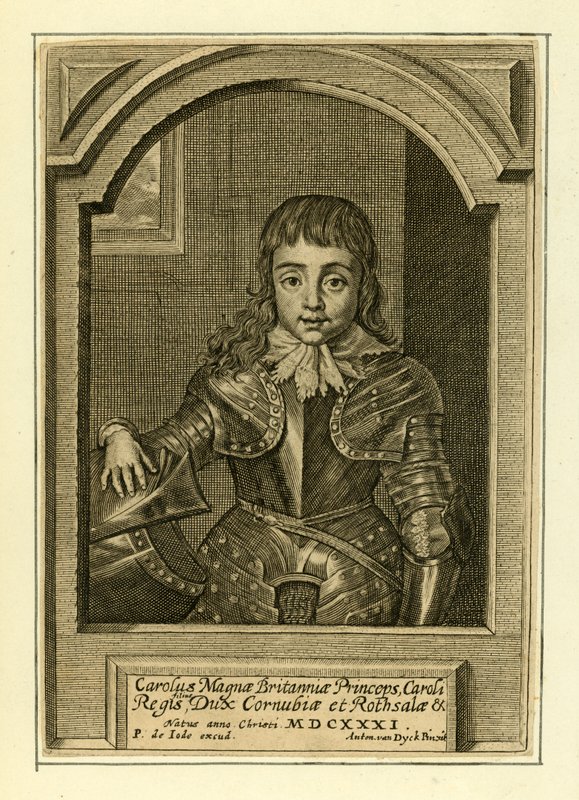 Princ Charles, budoucí král Karel II od English School