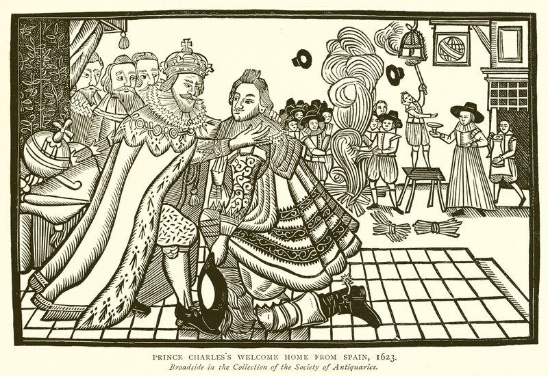 Princ Charles Vítejte doma ze Španělska, 1623 od English School