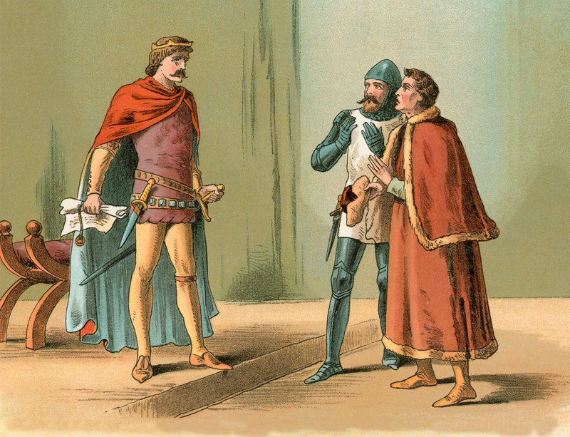 Princ Edward, Černý princ a poslové krále Charlese od English School