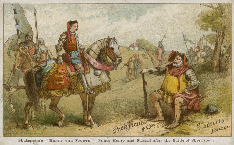 Princ Henry a Falstaff po bitvě u Shrewsbury od English School