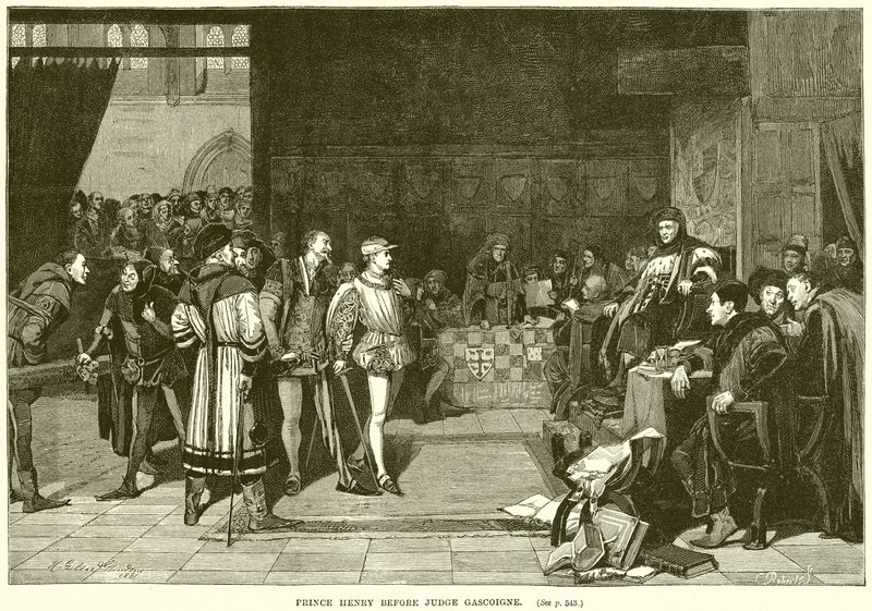 Princ Henry před soudcem Gascoignem od English School