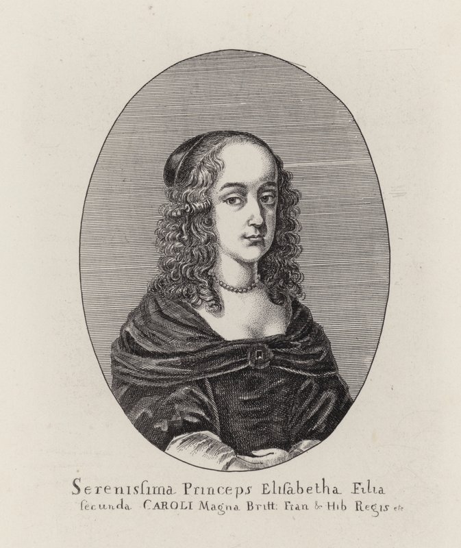 Princezna Alžběta, druhá dcera krále Karla I. (rytina) od English School