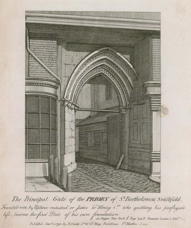 Převorství St Bartholomews, Smithfield od English School