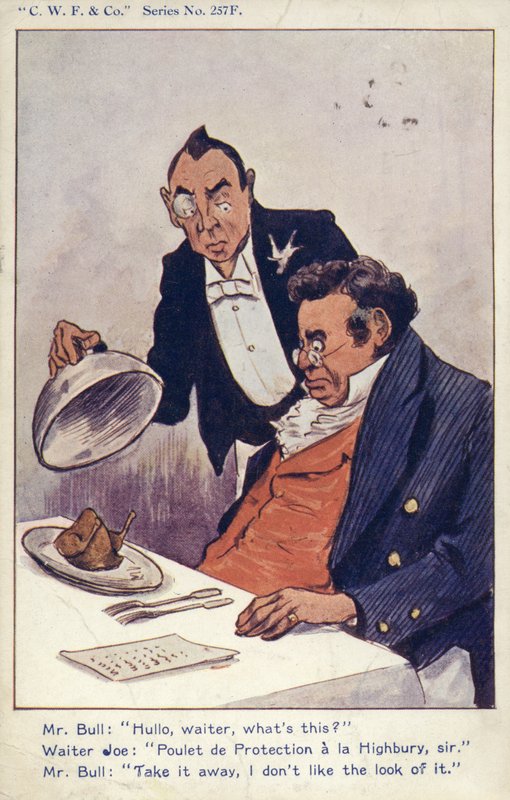 Pohlednice Pro-free trade (barevná litografie) od English School