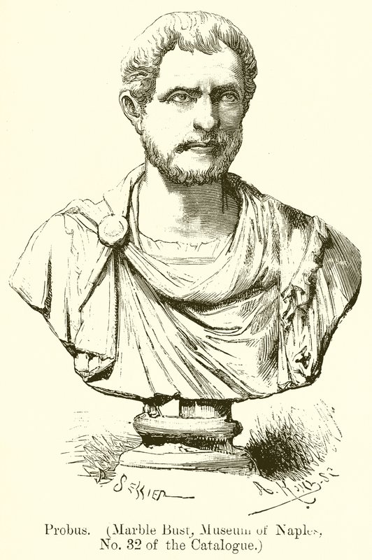 Probus. (Mramorová busta, Neapolské muzeum, č. 32 katalogu) (rytina) od English School