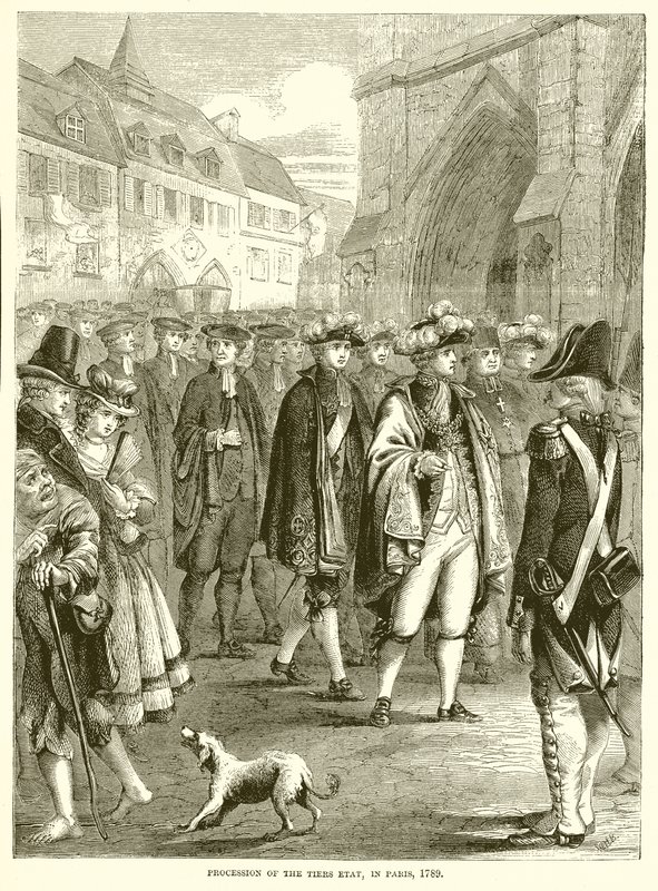 Průvod Tiers Etat, v Paříži, 1789 od English School
