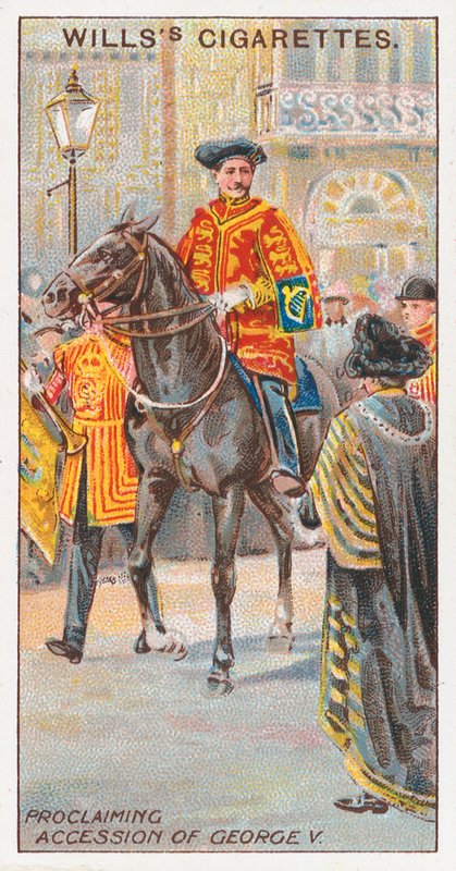 Vyhlášení přistoupení George V od English School