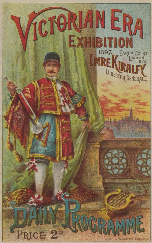 Program pro výstavu viktoriánské éry, 1897, v Earls Court od English School