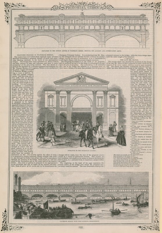 Navrhované změny v mostě Waterloo od English School