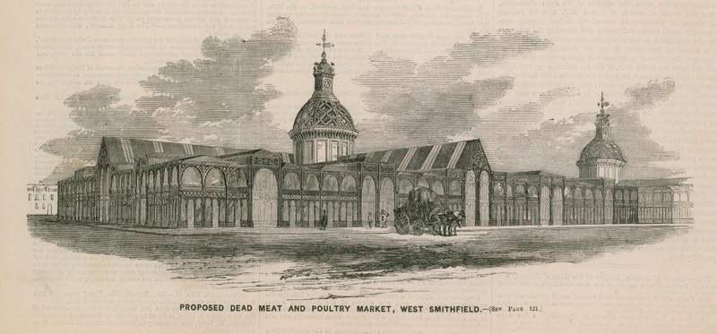 Navrhovaný trh s mrtvým masem a drůbeží, West Smithfield od English School