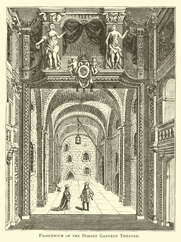 Proscenium divadla Dorset Gardens od English School