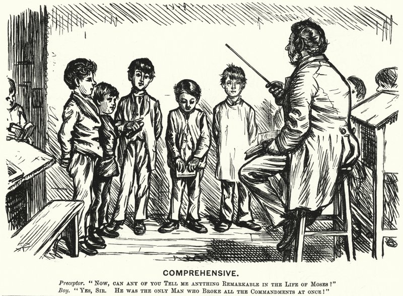 Punch cartoon: Komplexní - lekce náboženské výchovy (rytina) od English School