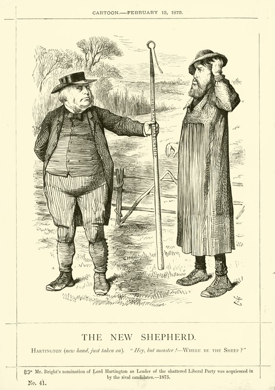 Punch karikatura týkající se John Bright: The New Shepherd od English School