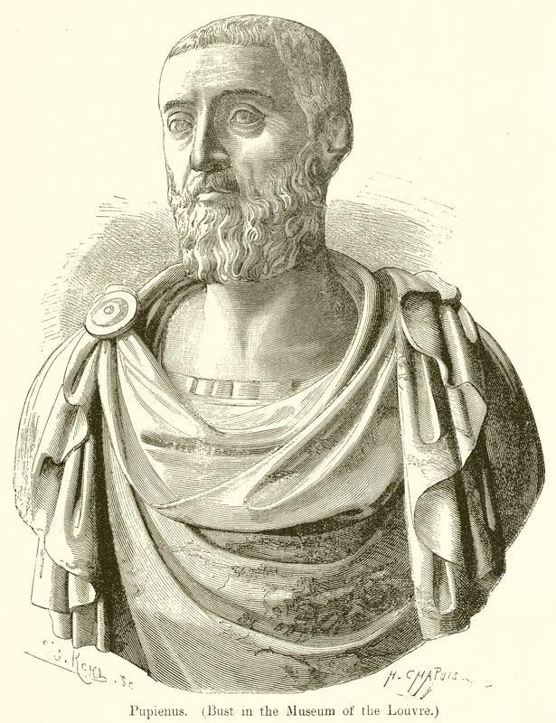 Pupienus. (Busta v muzeu v Louvru) od English School