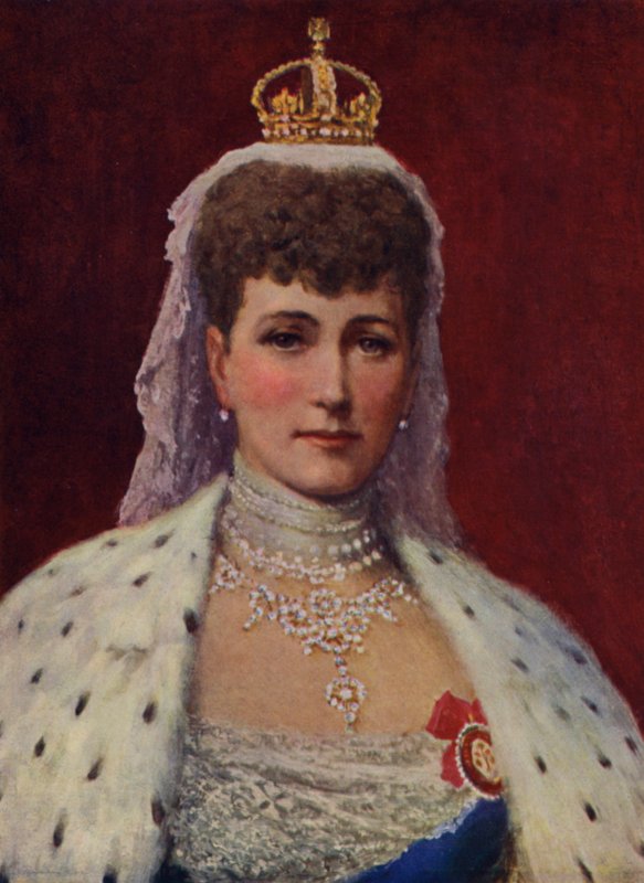 Queen Alexandra (barevné lito) od English School
