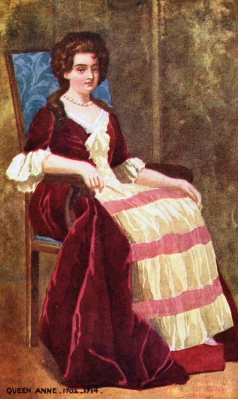 Queen Anne (barevná litografie) od English School