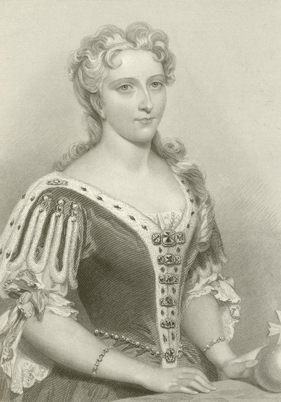Královna Caroline, choť krále Jiřího II od English School