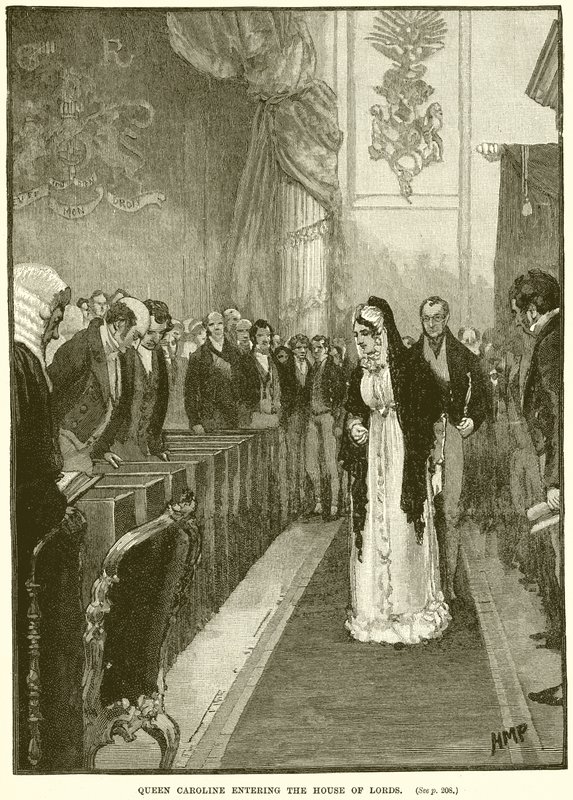 Královna Caroline vstupuje do Sněmovny lordů od English School