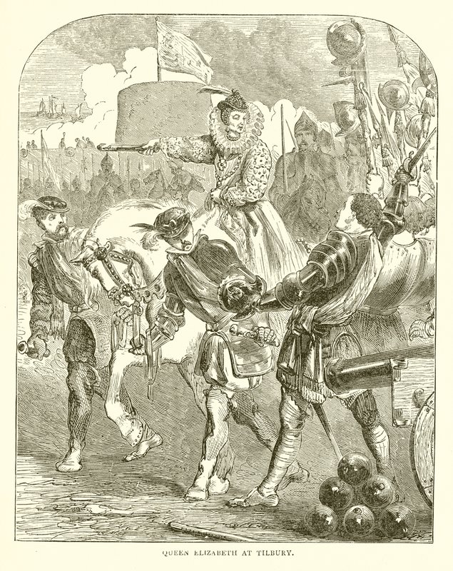Královna Alžběta v Tilbury od English School