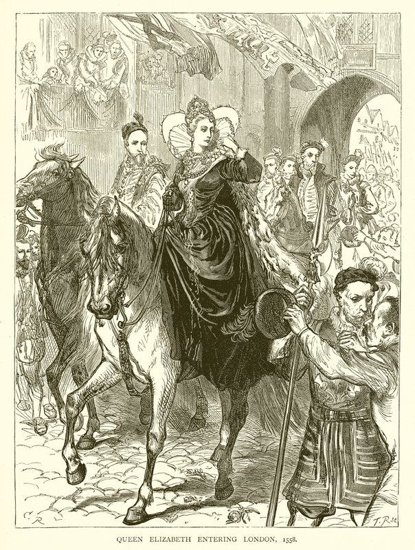 Vstup královny Alžběty do Londýna, 1558 od English School