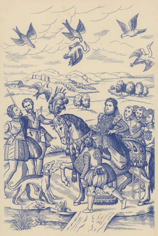 Královna Alžběta (litografie) od English School