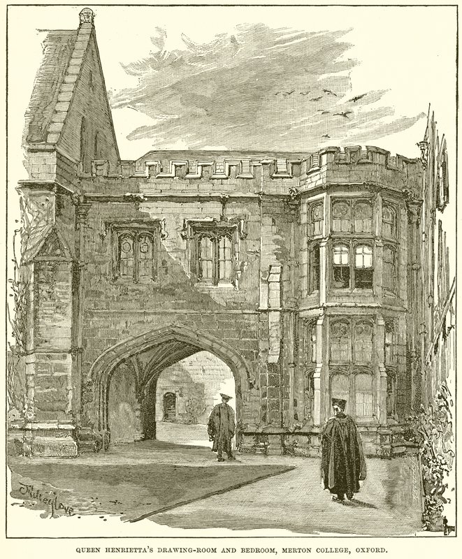 Přijímací pokoj a ložnice královny Henrietty, Merton College, Oxford od English School
