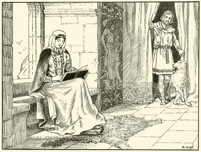 Queen Margaret (inkoust na papíře) od English School