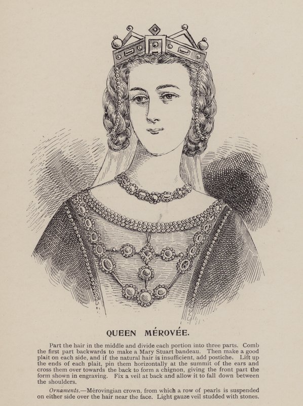 Královna Merovee (rytina) od English School