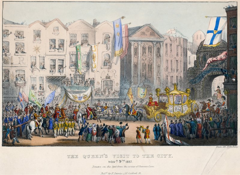 První návštěva královny Viktorie v City of London, 9. listopadu 1837 od English School