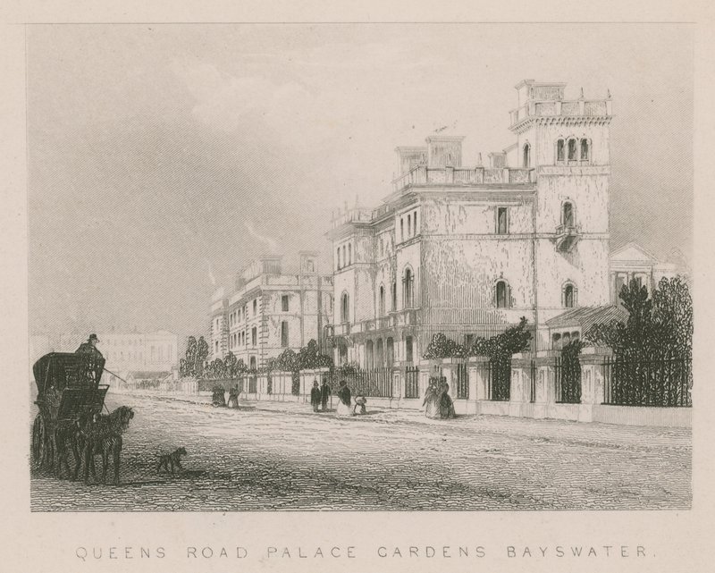 Queens Road Palace Gardens, Bayswater, Londýn od English School