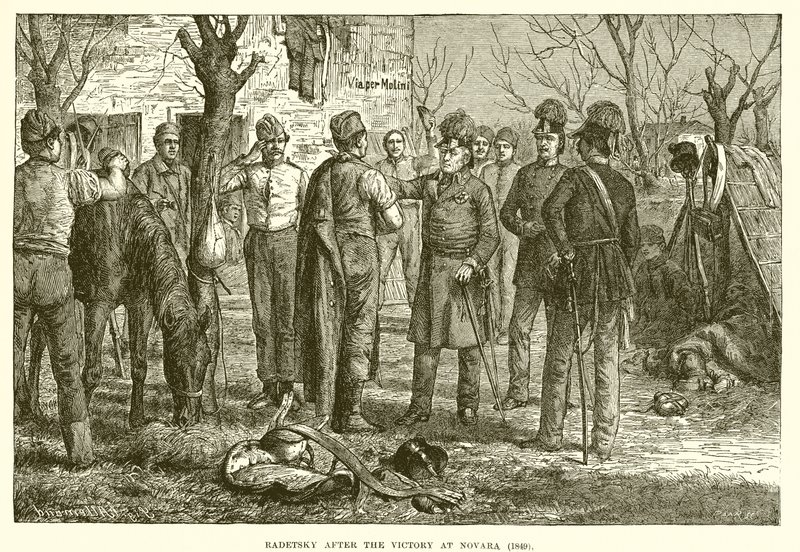 Radetsky po vítězství u Novary (1849) od English School