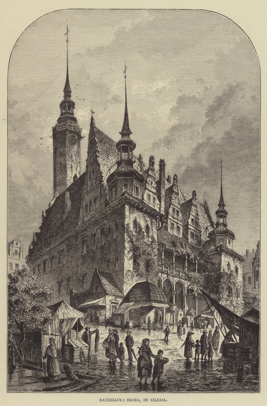 Rathaus, Brief, ve Slezsku (rytina) od English School