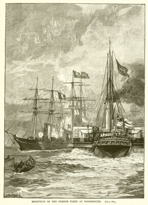 Přijetí francouzské flotily v Portsmouthu od English School