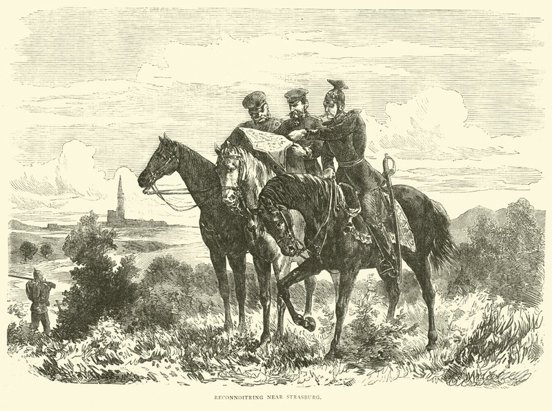 Průzkum poblíž Štrasburku, září 1870 od English School