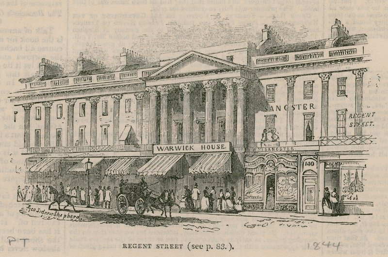 Regent Street, Londýn, západní strana od English School