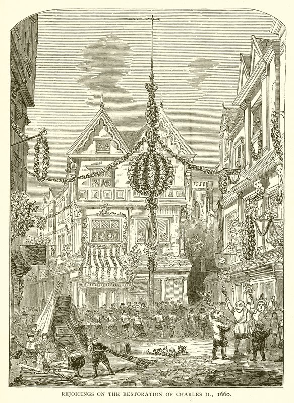 Radost z obnovy Karla II., 1660 od English School