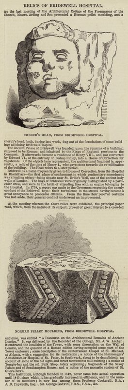 Relics of Bridewell Hospital (rytina) od English School