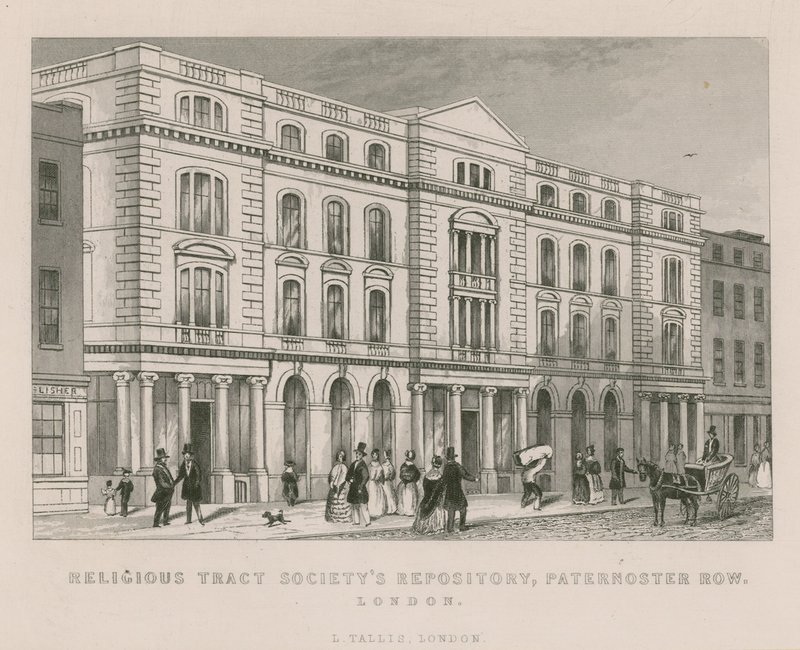 Religious Tract Society Repository, Paternoster Row, Londýn od English School