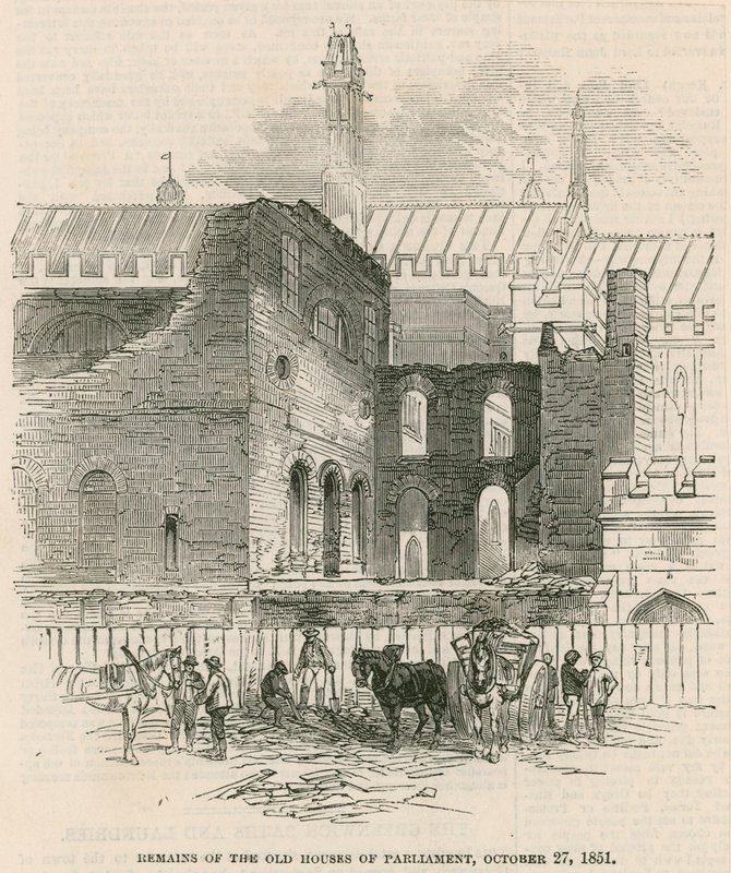 Pozůstatky starých komor parlamentu, 27. října 1851 od English School